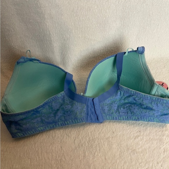 Cacique Blue and Green Lace Bra - Picture 2 of 5